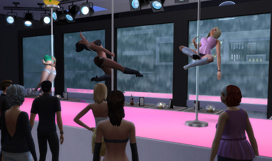 Caged dancing pole sims 4